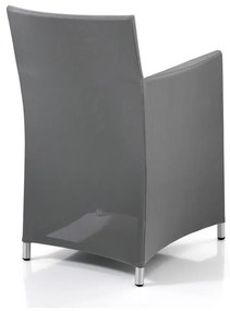 Sedia da giardino in metallo grigio Bali - Tomasucci