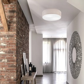 Lampada da soffitto grigio chiaro con paralume in tessuto ø 45 cm Vivian - LAMKUR