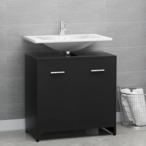 Armadio da bagno nero 60x33x61 cm in truciolato