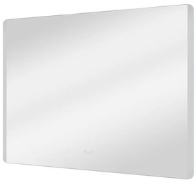 Specchio con illuminazione integrata bagno rettangolare SENSEA L 90 x H 70 x P 3 cm grigio / argento