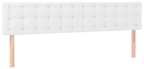 Testiere 2 pz biancho 100x5x78/88 cm in similpelle