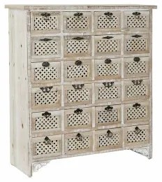 Cassettiera DKD Home Decor Marrone Chiaro Abete Cottage Decapaggio 89 x 30 x 98 cm