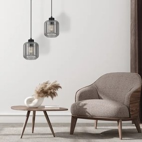 Lampadario a sospensione con filo SOMBRA 1xE27/60W/230V grigio