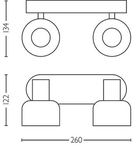 Philips - Faretto SLEET 2xE14/25W/230V