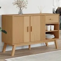 Credenza OLDEN Marrone 114x43x73,5 cm in Legno Massello di Pinocod mxl 90603