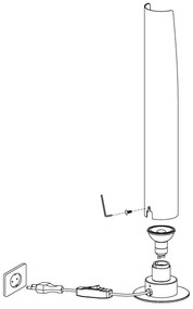 Eglo 97583 - Lampada da tavolo LED BARBORRO 1xGU10/4,5W/230V