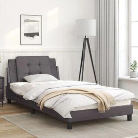 Giroletto con luci led grigio 100x200 cm in similpelle