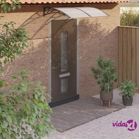 vidaXL Tettoia per Porta Nera 150x100 cm Policarbonato