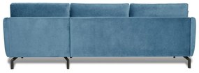 Divano angolare in velluto blu (angolo destro) Magic - Scandic