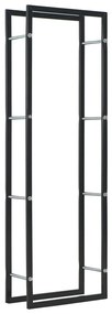 Rastrelliera Per Legna Da Ardere Nera 50x20x150 Cm İn Acciaio /