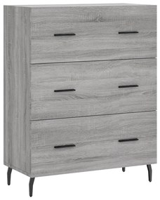 Credenza grigio sonoma 69,5x34x90 cm in legno multistrato