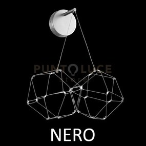 Lucciola lampada da parete, cromato nero 3000k led 9,6w, lumen 816...