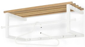 Attaccapanni da parete bianco/di colore naturale in metallo con scaffale 76 cm Marco – Spinder Design