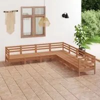 Set Salotto da Giardino 7 pz in Legno Massello di Pino Miele 3083097