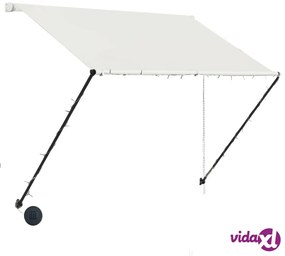 vidaXL Tenda da Sole Retrattile con LED 200x150 cm Crema