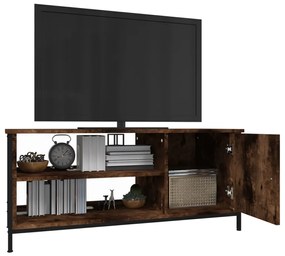 Mobile tv rovere fumo 100x40x45 cm in legno multistrato