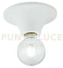 Plafoniera vesevus bianca 1 luce attacco e27 18x18x8cm in metallo