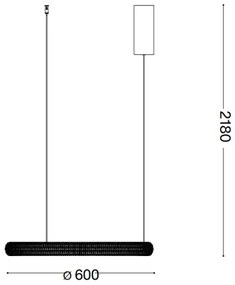 Ideal Lux - Lampadario LED a sospensione con filo MIRACLE LED/37W/230V diametro 60 cm CRI 90 cromo opaco