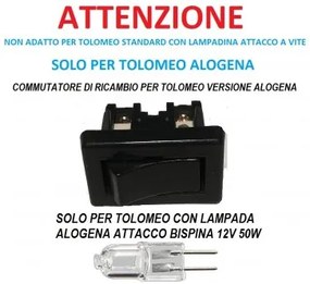 Artemide commutatore di ricambio per tolomeo alogena