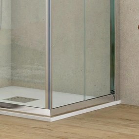 Kamalu - box doccia 90x80 altezza 180 cm cristallo trasparente k410