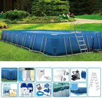 Piscina Fuori Terra Italika Soft Rettangolare 14,80 X 7,80 H.1,25 M - Kit Plus