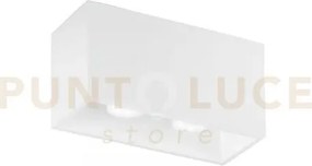 Plafoniera-faretto foster bianca 2 luci attacco gu10 24x13cm in ges...