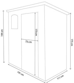 GAGGY - casetta in resina da giardino porta attrezzi