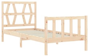 Giroletto con testiera 100x200 cm in legno massello