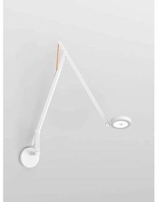 String W2 Applique da Parete w/Foro DTW Opaco Bianco/Arancione - Rotaliana