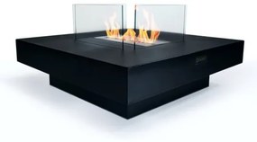 Camino a bioetanolo da terra per interno esterno Panarea Nero 70x70x35