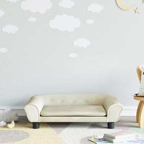 Divano Per Bambini Crema 70x45x26 Cm İn Velluto /