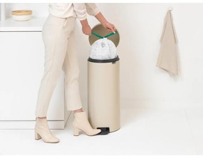 Bidone beige in acciaio 30 l NewIcon - Brabantia