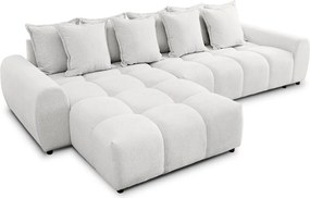 Divano angolare bianco (con penisola a sinistra/con chaise lounge) Albane – Ropez