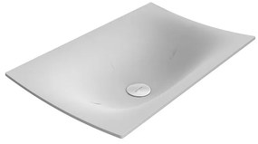 Antonio lupi fogliomood63 lavabo soprapiano ad incasso 40x63 cm in flumood bianco