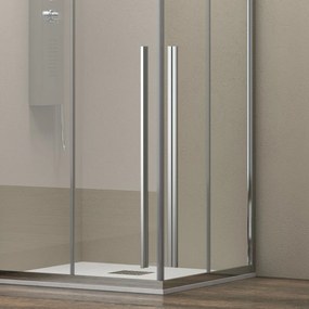 Box doccia 80x140 angolare doppio scorrevole vetro 8mm altezza 200h | KEL1000 - KAMALU