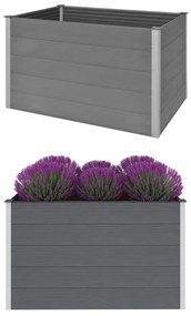 Letto Rialzato Da Giardino İn Wpc 150x100x91 Cm Grigio /