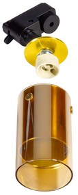 Faro GU10 per binario Monofase in Vetro color Oro Dorato