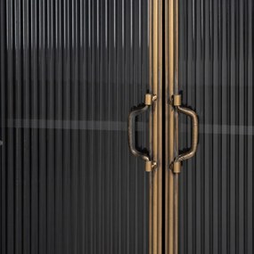 Vetrina in metallo nero 58x150 cm Brick - Ixia