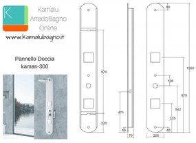 Kamalu - colonna doccia idromassaggio bianca modello kaman-300