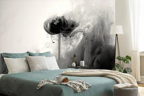 Carta da parati – Fiore interessante in bianco e nero