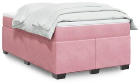 Giroletto A Molle Con Materasso Rosa 120x190 Cm İn Velluto /
