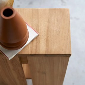 Tikamoon - Comodino tavolino legno massello teak camera letto stanza arredo 1 cassetto