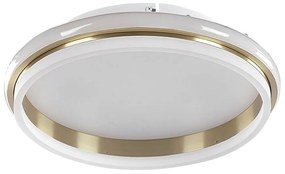 Plafoniera LED metallo bianco e oro ⌀ 42 cm TAPING Beliani