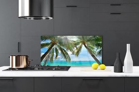 Pannello paraschizzi cucina Paesaggio del mare della palma 100x50 cm