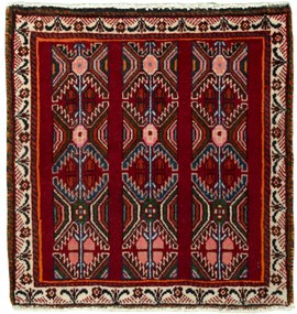 Shiraz Tappeto persiano 60 x 50 Rosso (Iran) Annodato A Mano