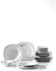 Set da tavola 18 pezzi bianco/porcellana