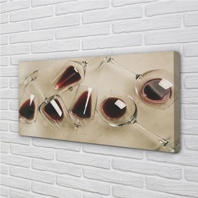 Quadro su tela Bicchieri di vino 100x50 cm