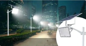 Proiettore solare dimmerabile LED/150W/3,2V 5000K 15000 mAh IP65 nero + telecomando