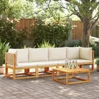 Set Divani da Giardino 4pz con Cuscini Legno Massello di Acacia 3278924