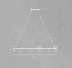 Kingfort sospensione 16x4w 5630lm 3000k